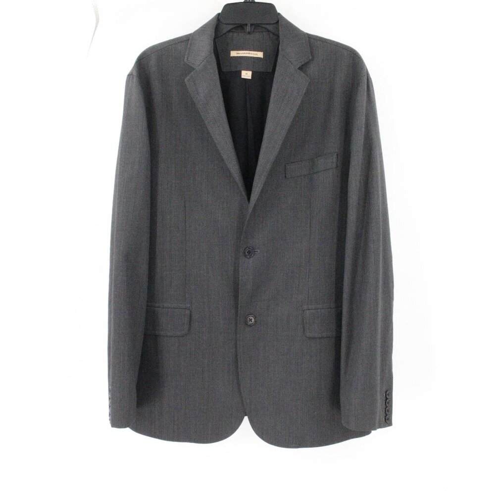 John varvatos sport coat men's 42 single breasted wool blend houndstooth plaid